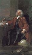 William Hogarth Colum captain oil painting